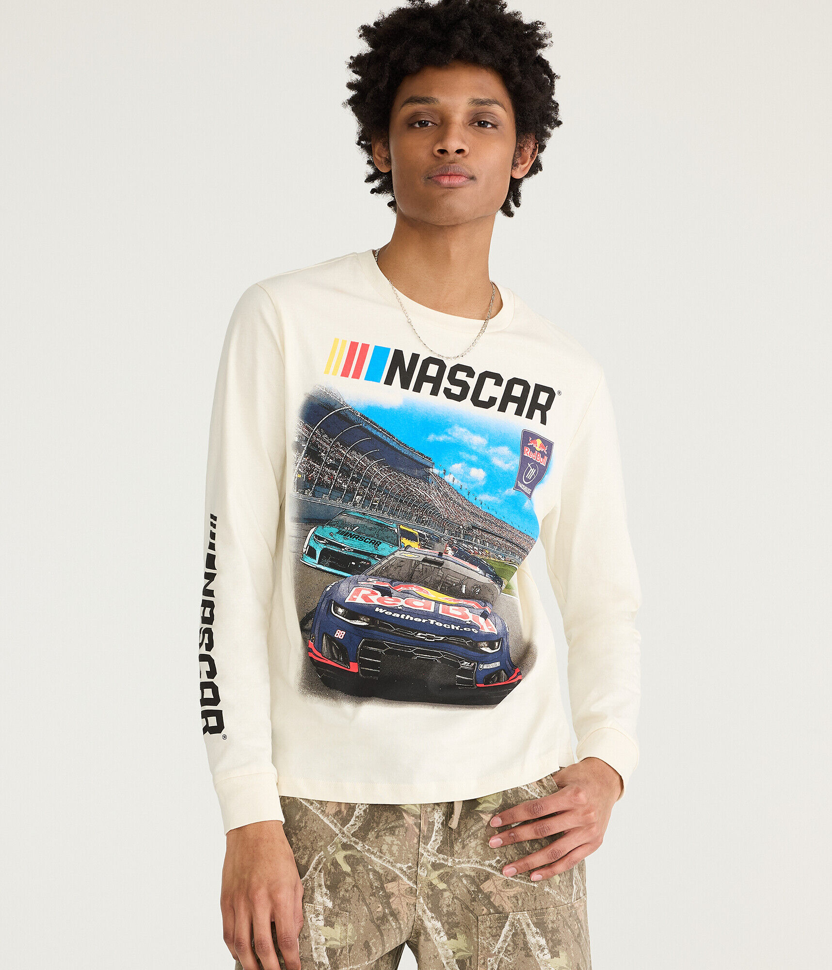 NASCAR Long Sleeve Red Bull Trackhouse Relaxed Graphic Tee