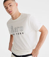 Aero New York Gothic Logo Appliqué Graphic Tee