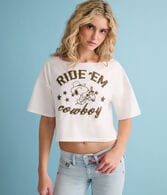 Peanuts® | Aéropostale Western Snoopy Cowboy Off-The-Shoulder Boyfriend Tee