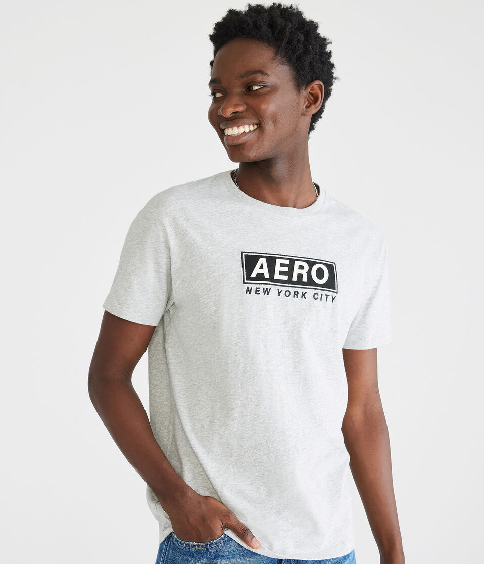 Aero NYC Box Logo Appliqué Graphic Tee