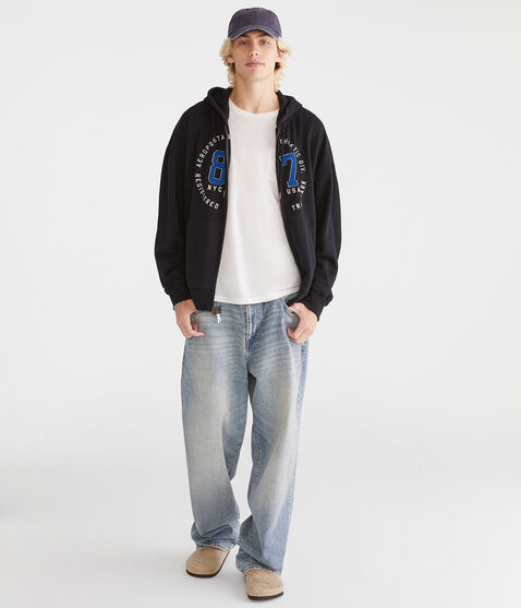 Aeropostale 87 Circle Full-Zip Hoodie Aeropostale 87 Circle Full-Zip Hoodie