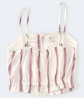 Stripe Crocheted Bubble Top