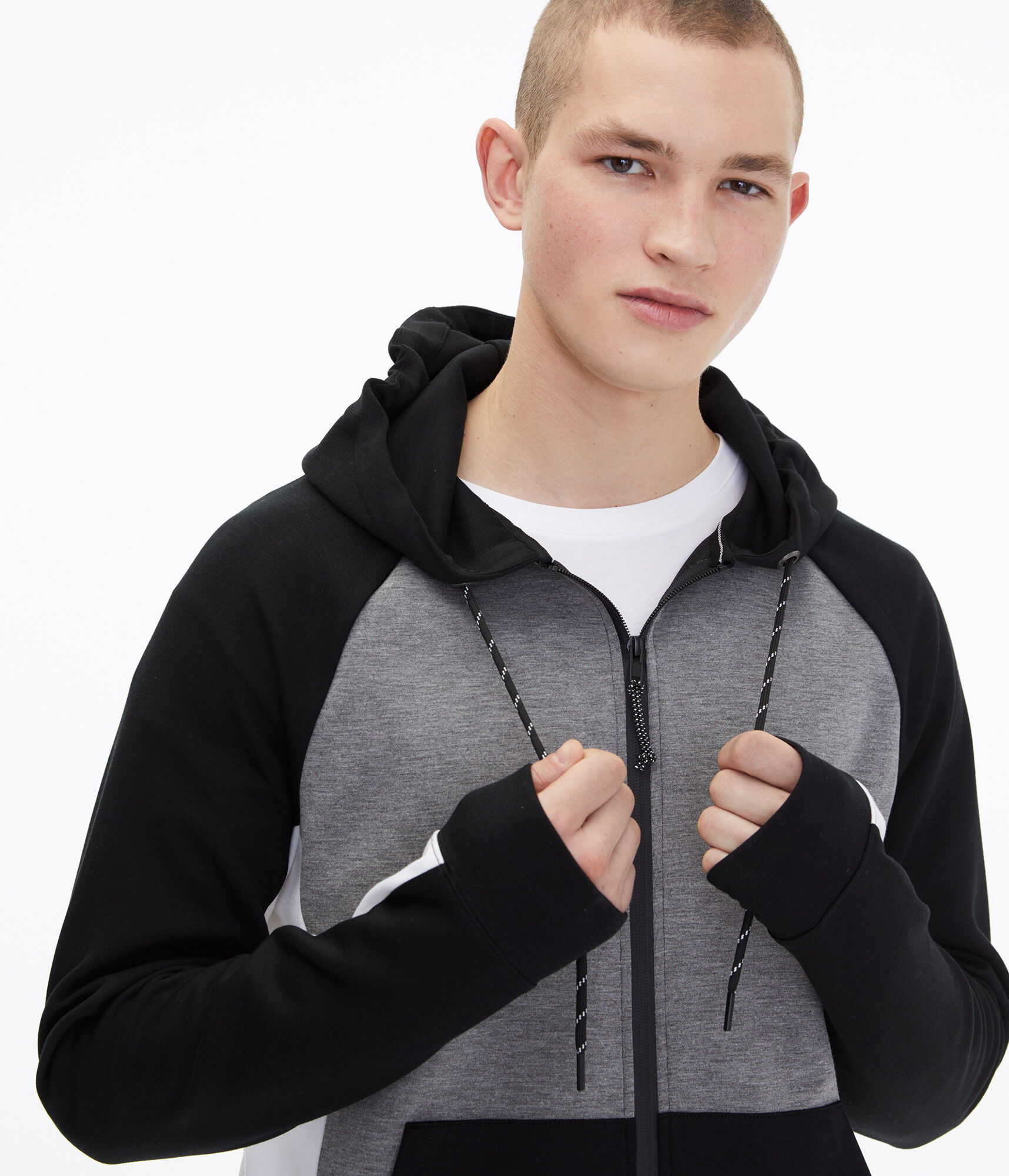 Air Softspun Tech Fleece Colorblocked Full-Zip Hoodie
