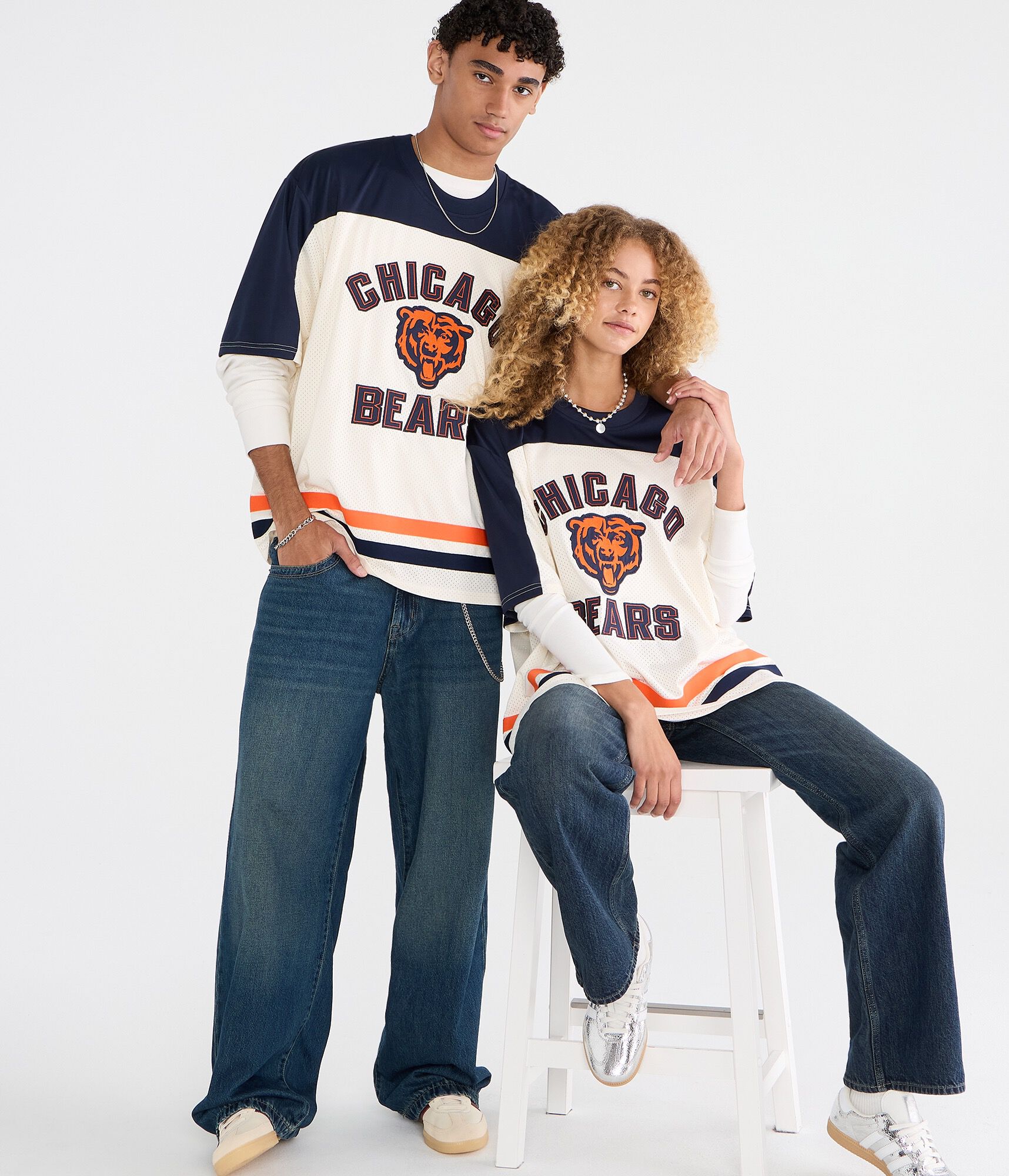 Chicago Bears Colorblock Mesh Top
