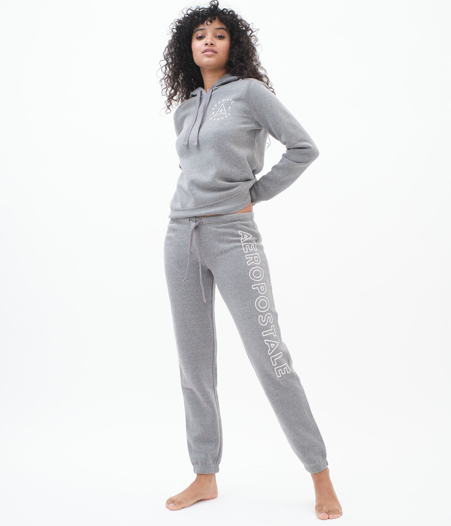 Aeropostale Block Logo Cinched Sweatpants