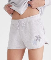 Patterned Star High-Rise Dolphin Shorts