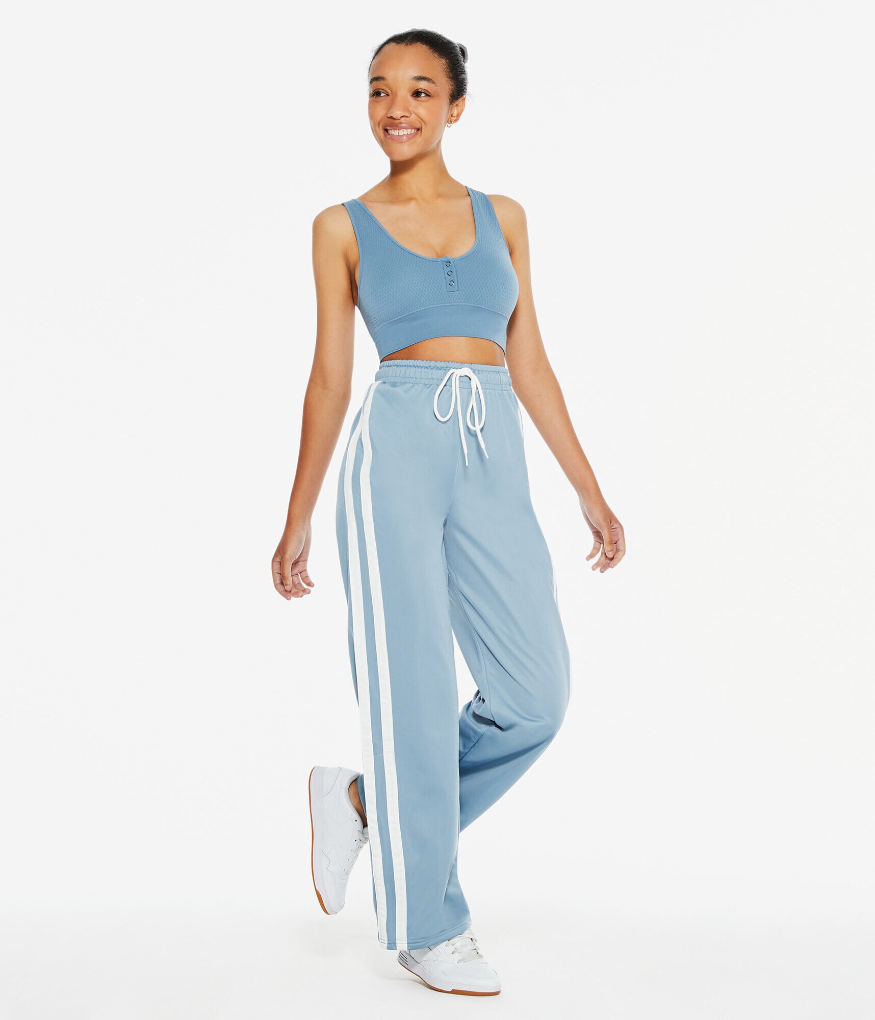 High-Rise Striped Track Pants