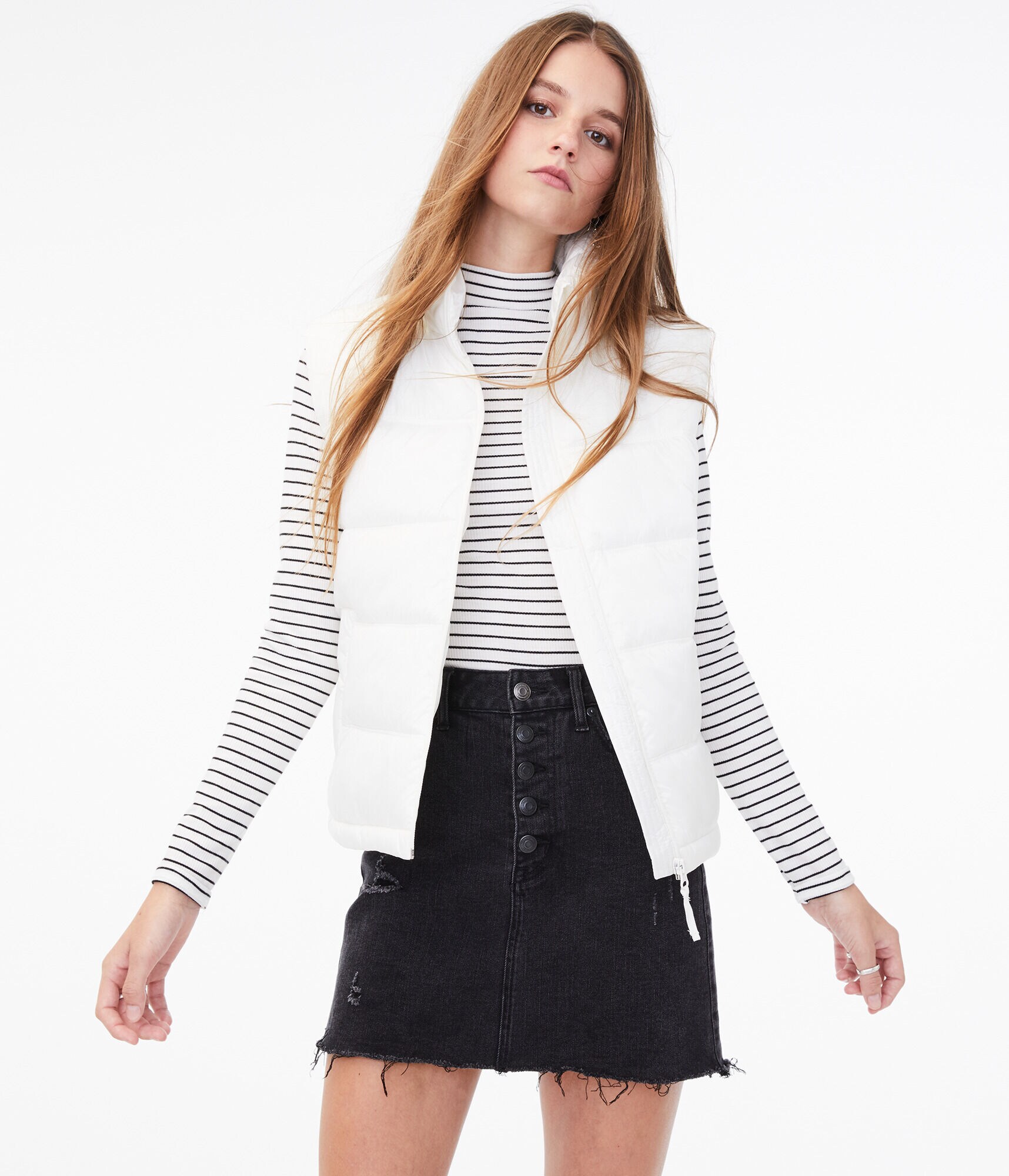 Horizontal Quilted Puffer Vest