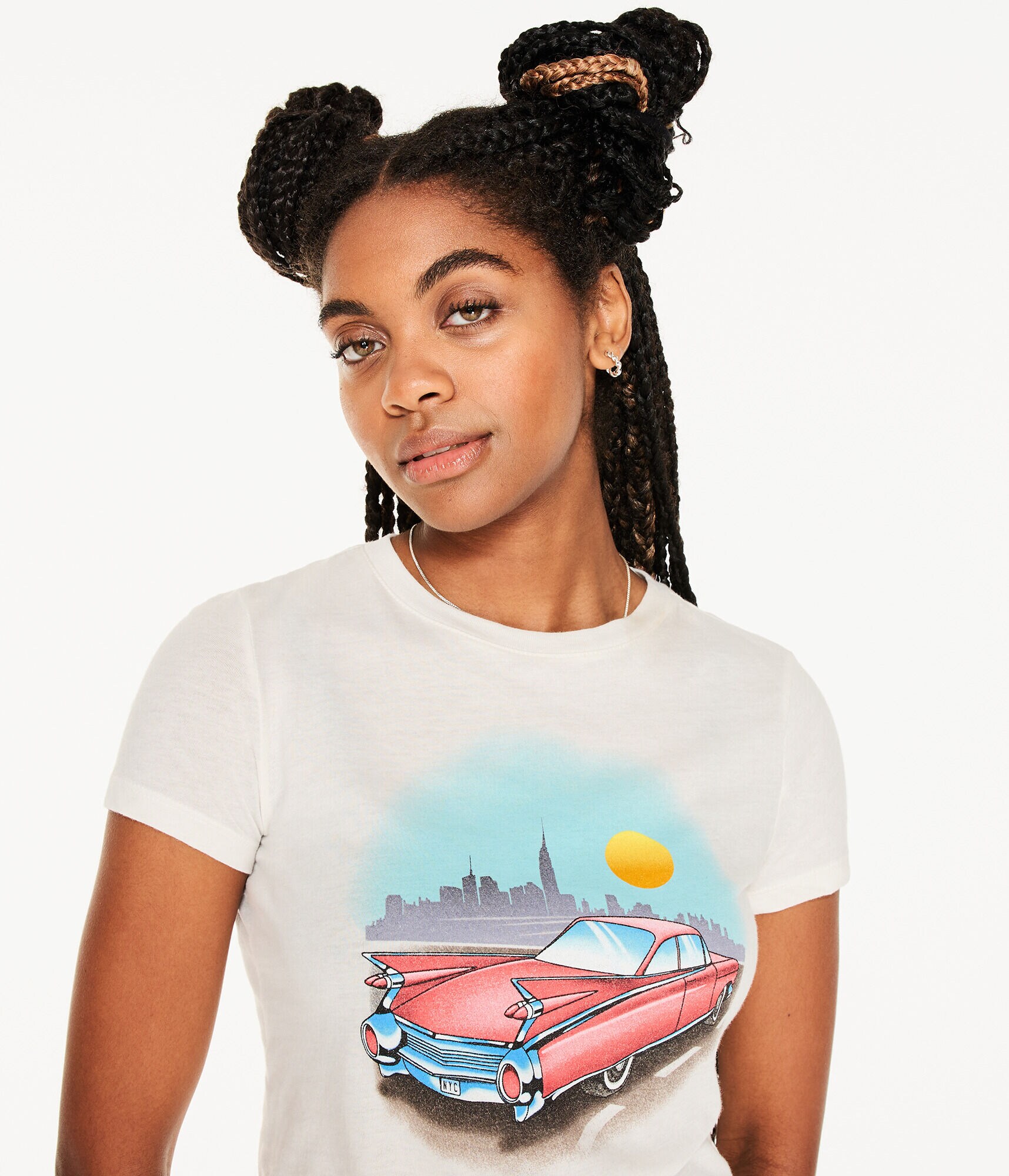 New York Skyline Car Graphic Tee