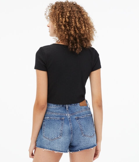 Double Tie-Front Crop Top