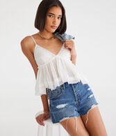 Eyelet Babydoll Cami