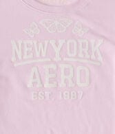New York Aero Butterflies Flocked Graphic Tee