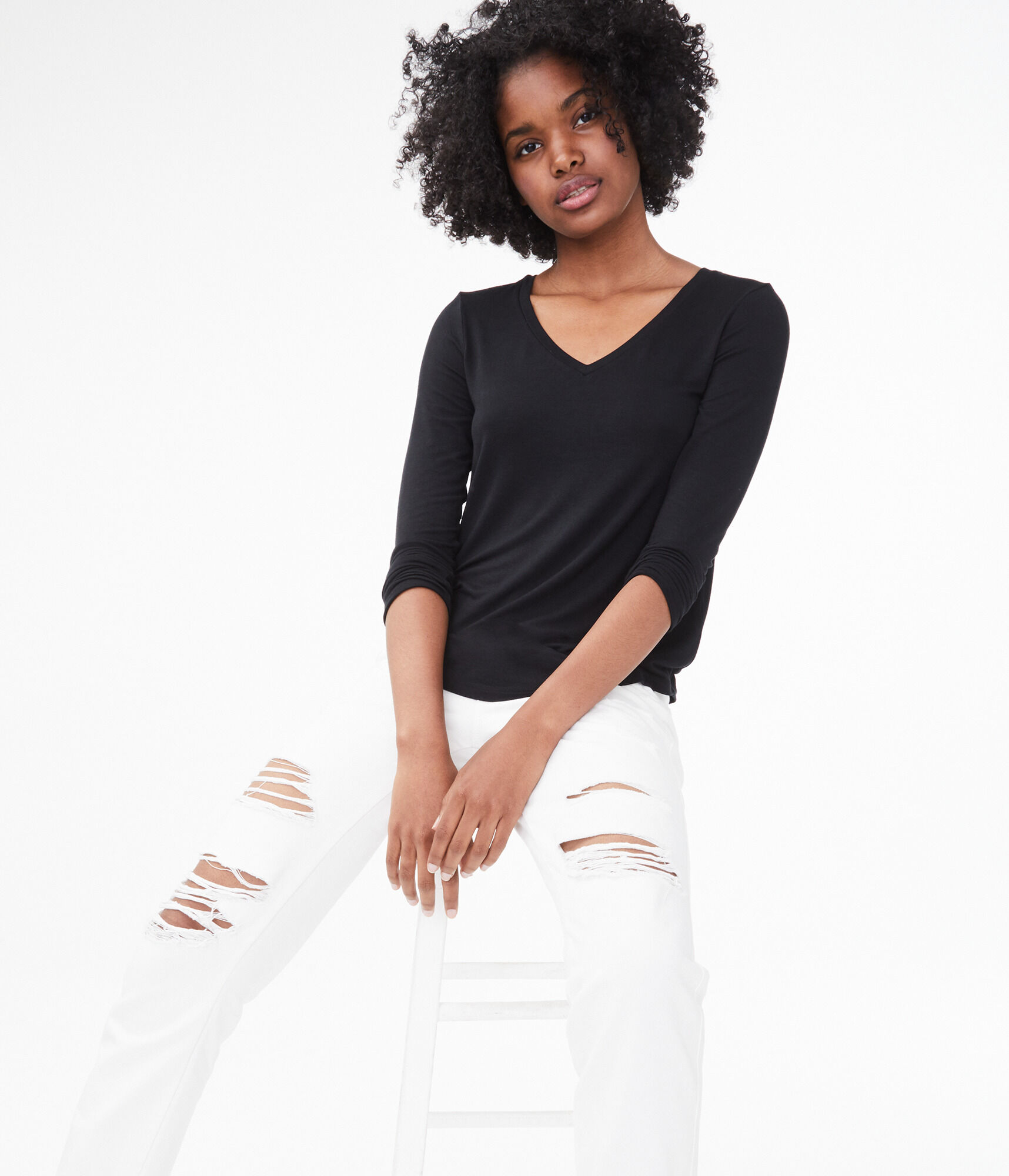 Long Sleeve Seriously Soft V-Neck Tee