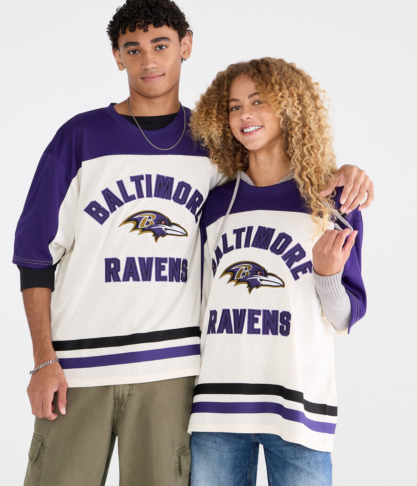 Baltimore Ravens Colorblock Mesh Top