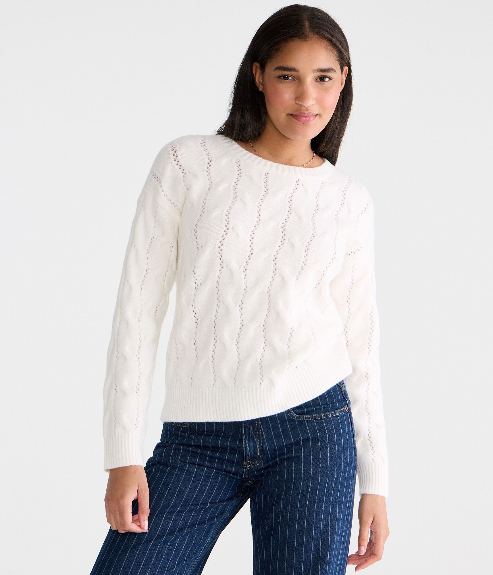 Cozy Cable Crew Sweater