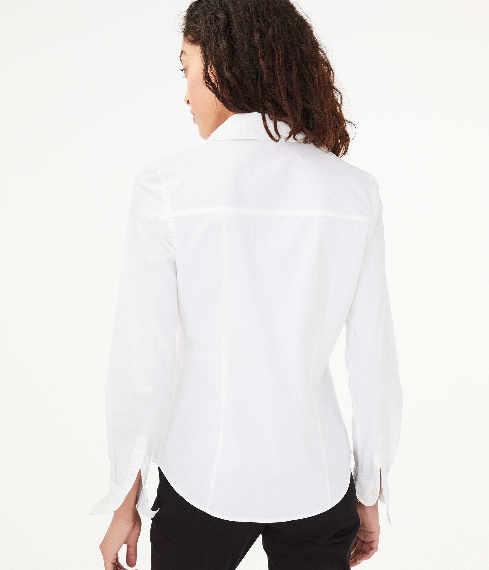 Long Sleeve Poplin Button-Down Shirt