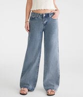 Low-Rise Baggy Wide Leg Cherry Pocket Jean