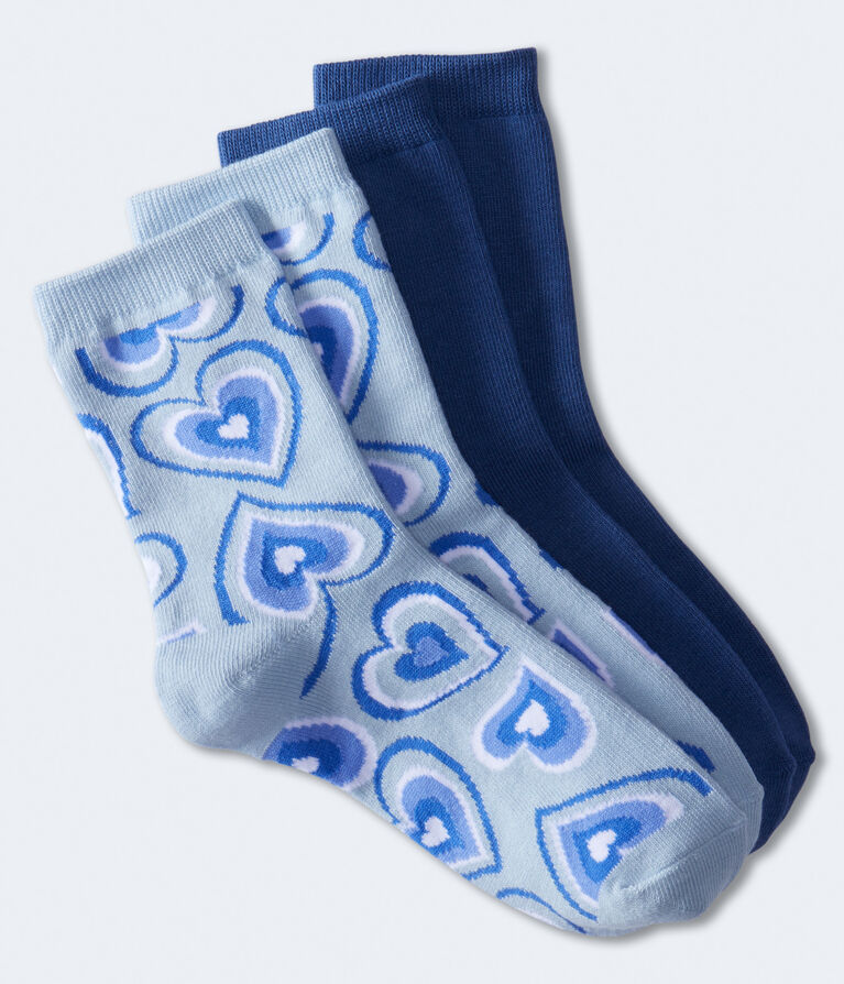 Heart & Solid Crew Socks 2-Pack