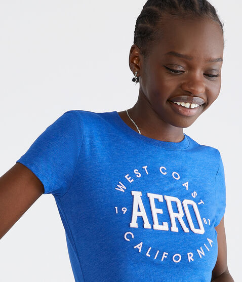 Aero West Coast Circle Appliqué Graphic Tee Aero West Coast Circle Appliqué Graphic Tee