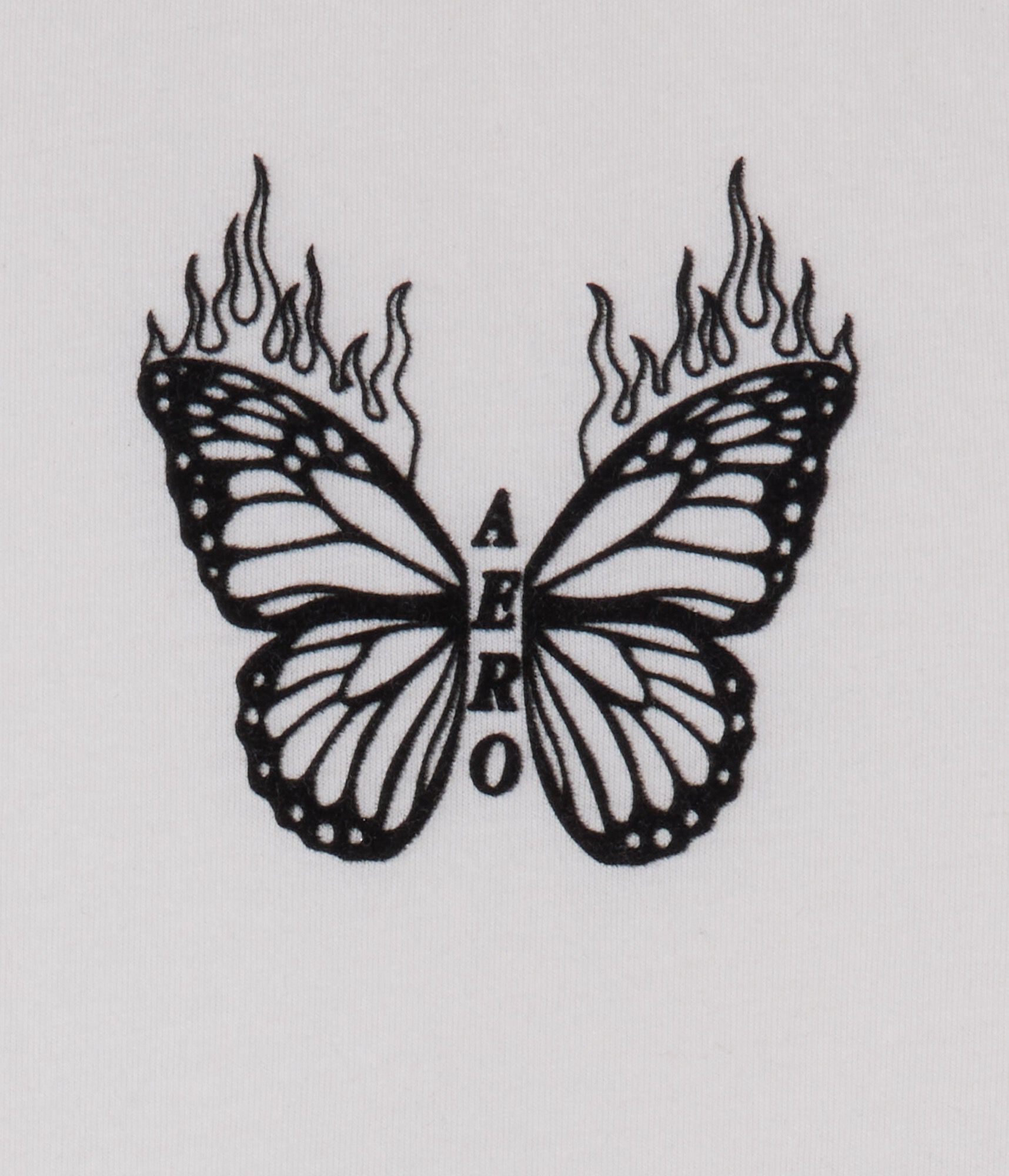 Butterfly Flames Flocked Graphic Tee