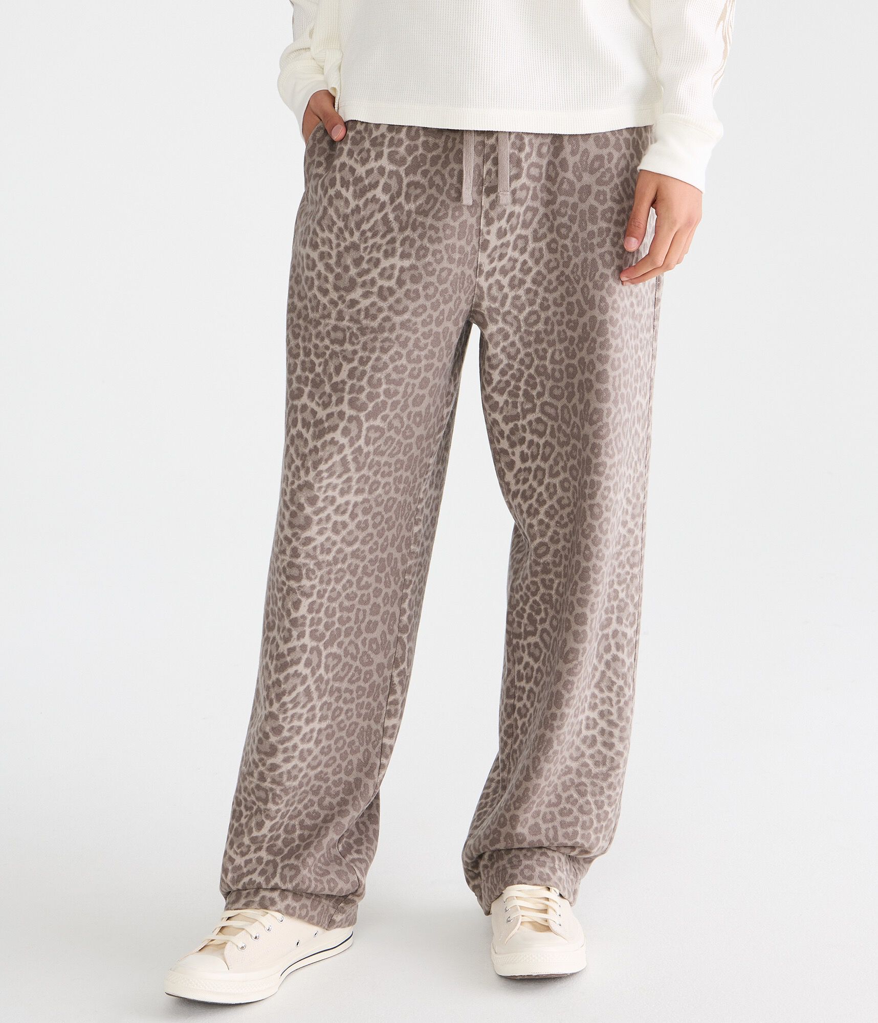Cloud Soft Leopard Print Baggy Sweatpants