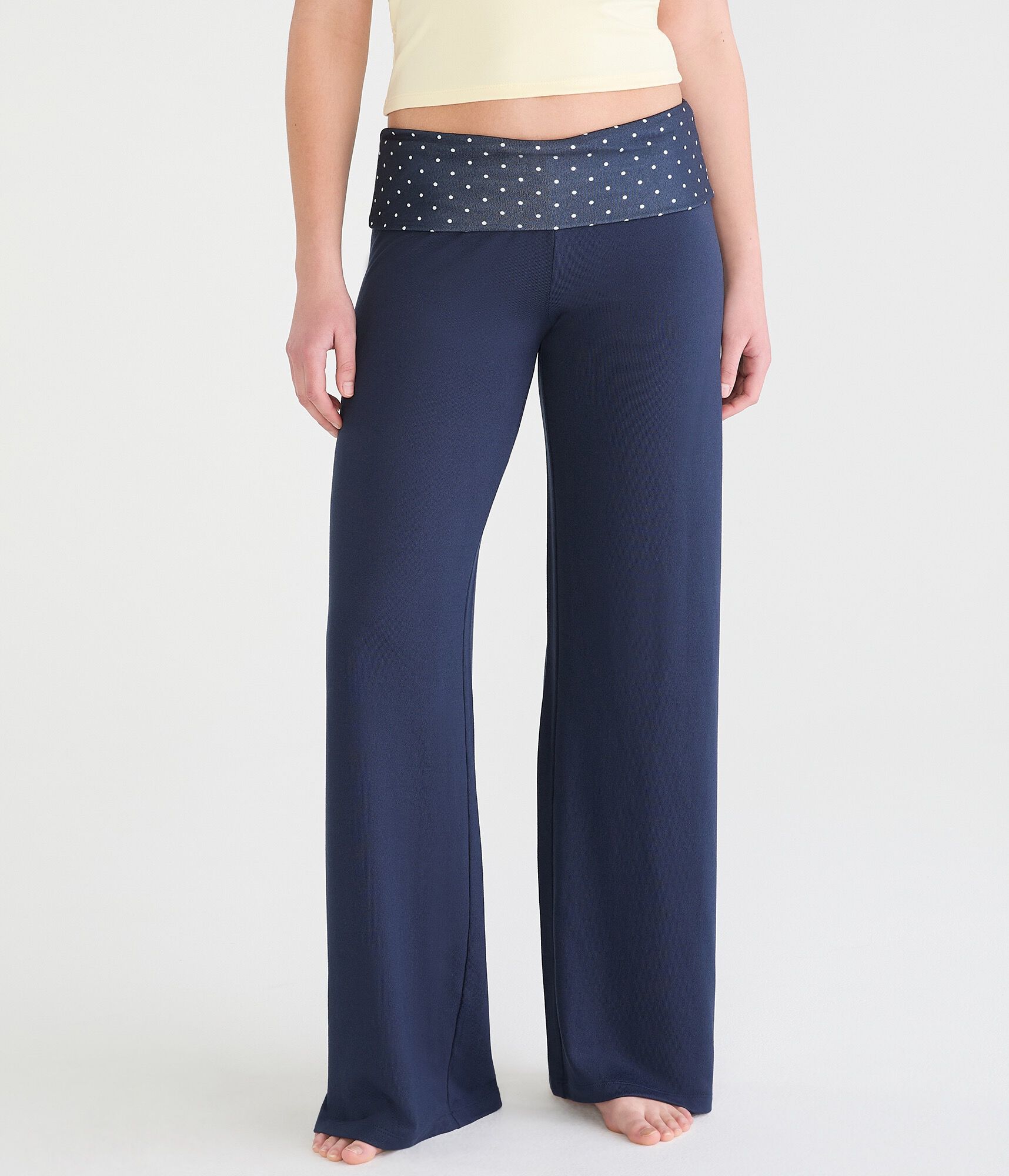 Floral Fold-Over Sleep Pants