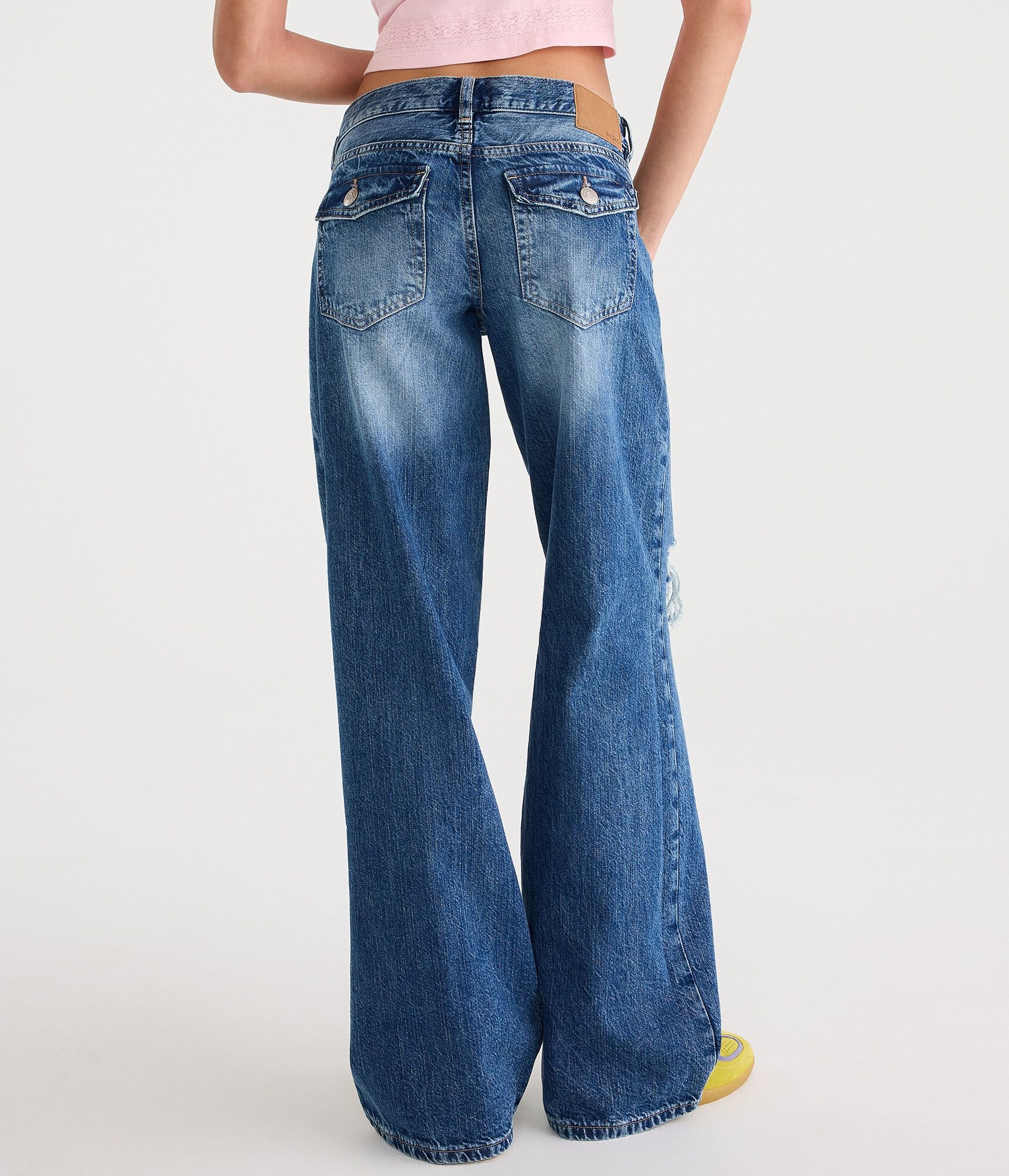 Super Low-Rise Baggy Wide Leg Jean