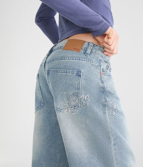 Low-Rise Baggy Wide Leg Hibiscus Jean Low-Rise Baggy Wide Leg Hibiscus Jean