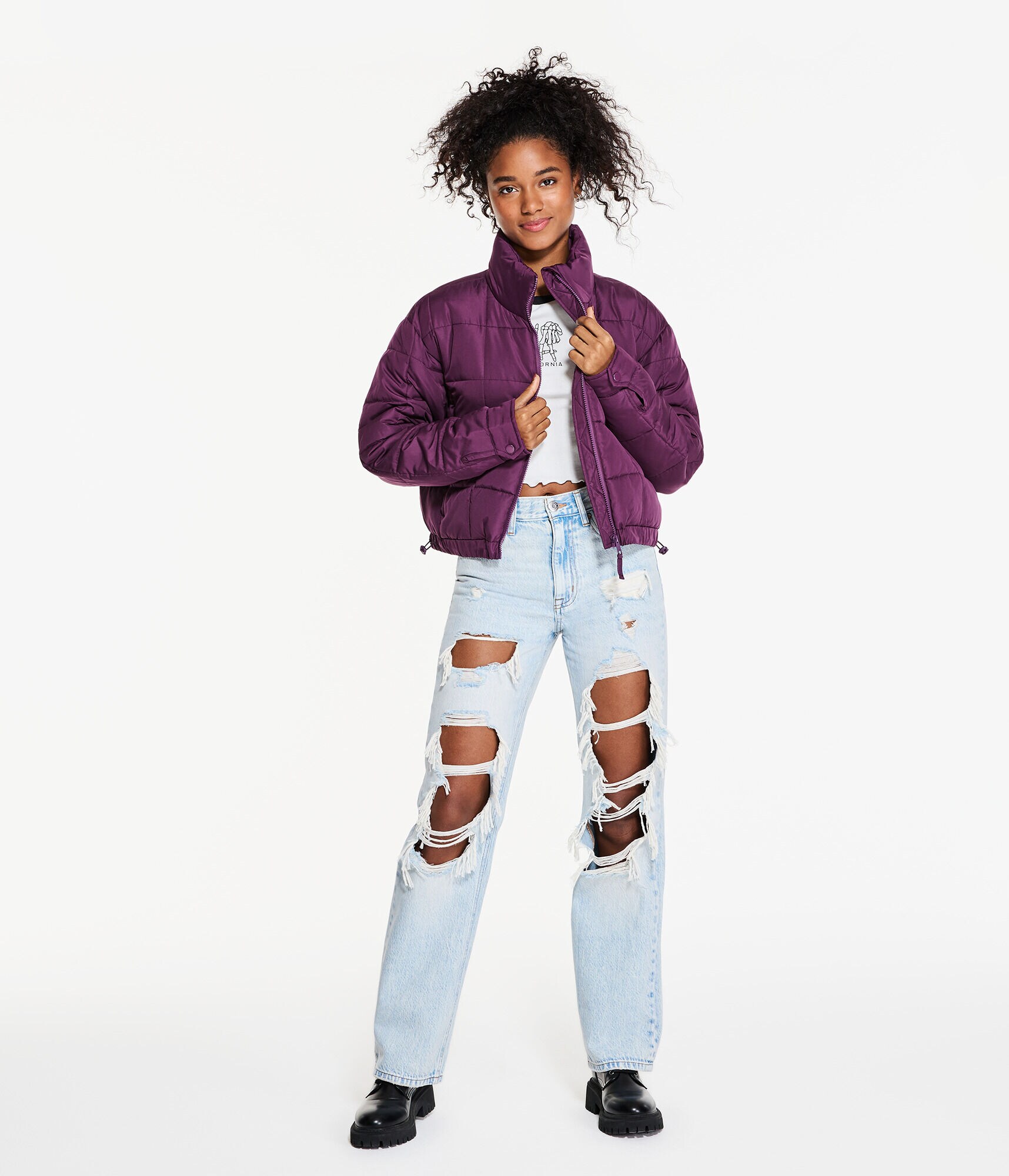 Lightweight Cropped Puffer Jacket