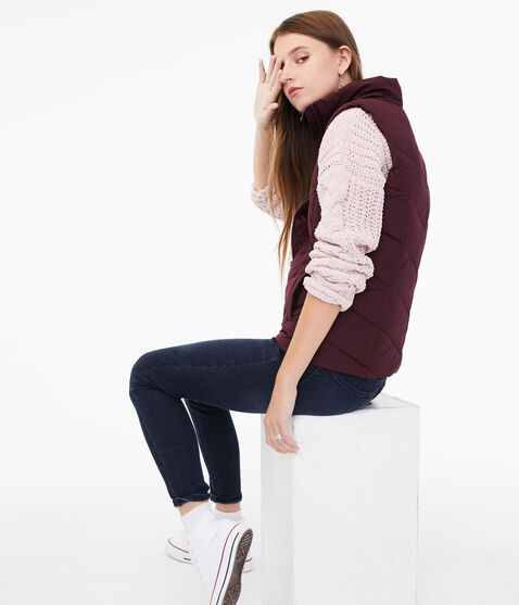 Chevron Quilted Puffer Vest Chevron Quilted Puffer Vest