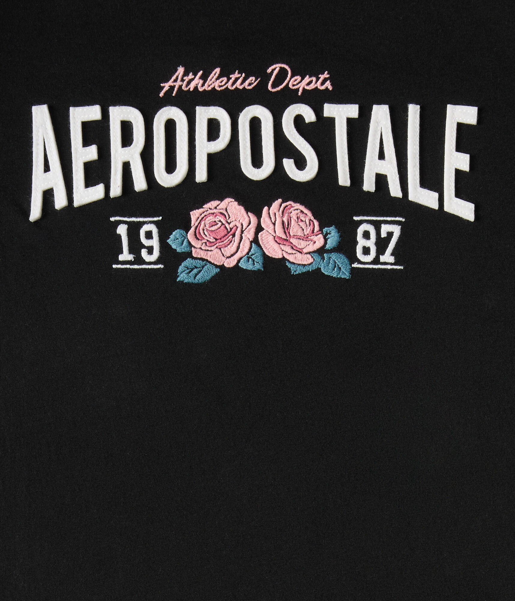 Aeropostale 1987 Rose Appliqu&eacute; Graphic Tee