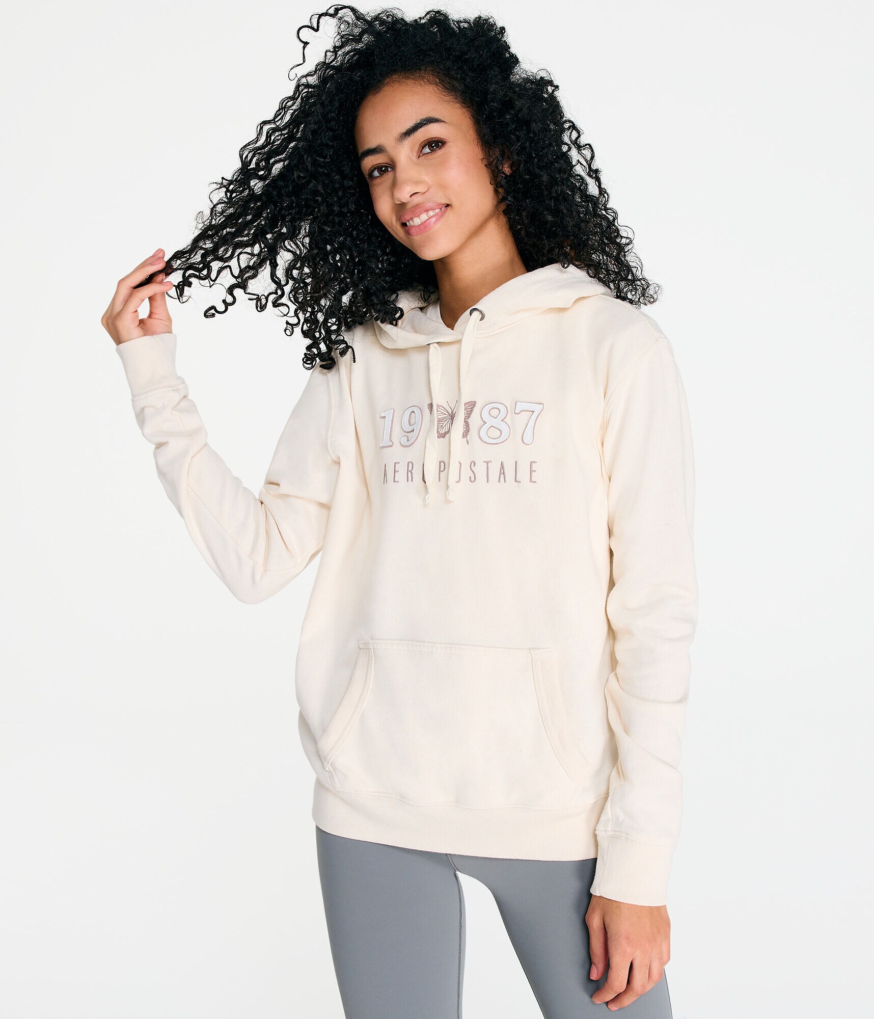Aeropostale 1987 Butterfly Pullover Hoodie
