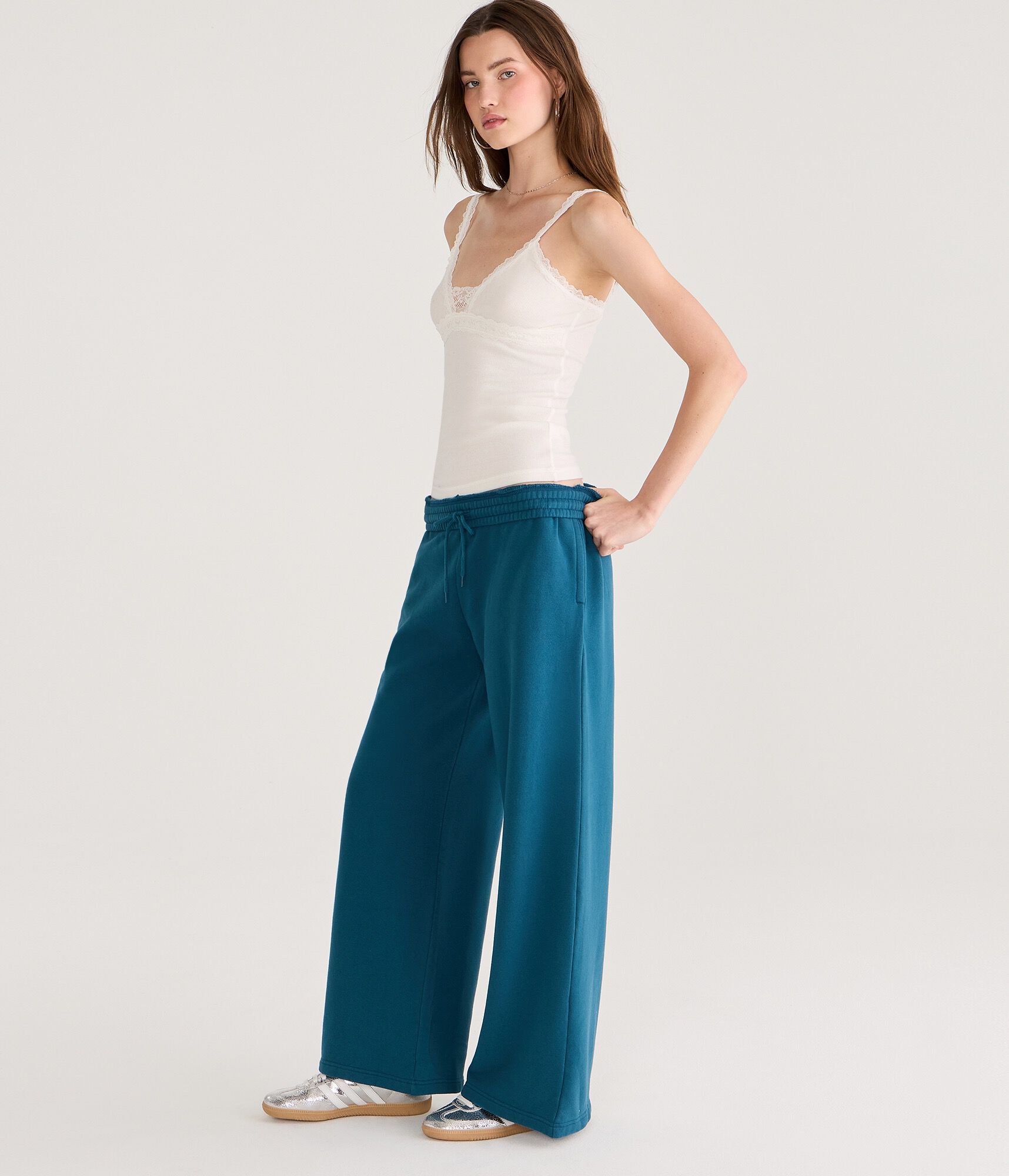 Cloud Soft Mid-Rise Wide Leg Sweatpants