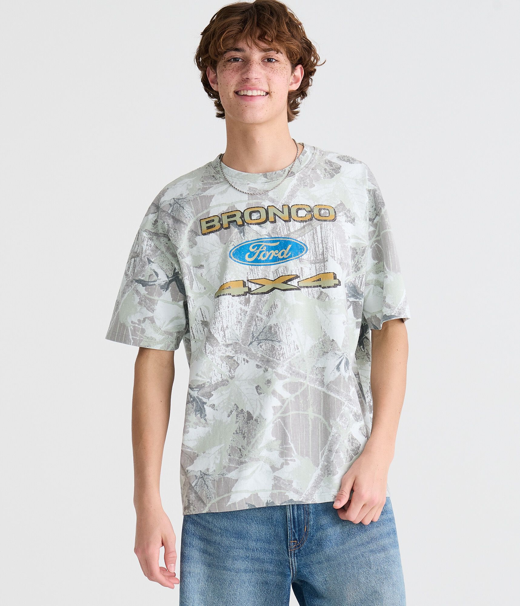 Ford Bronco Forest Camo Relaxed Graphic Tee