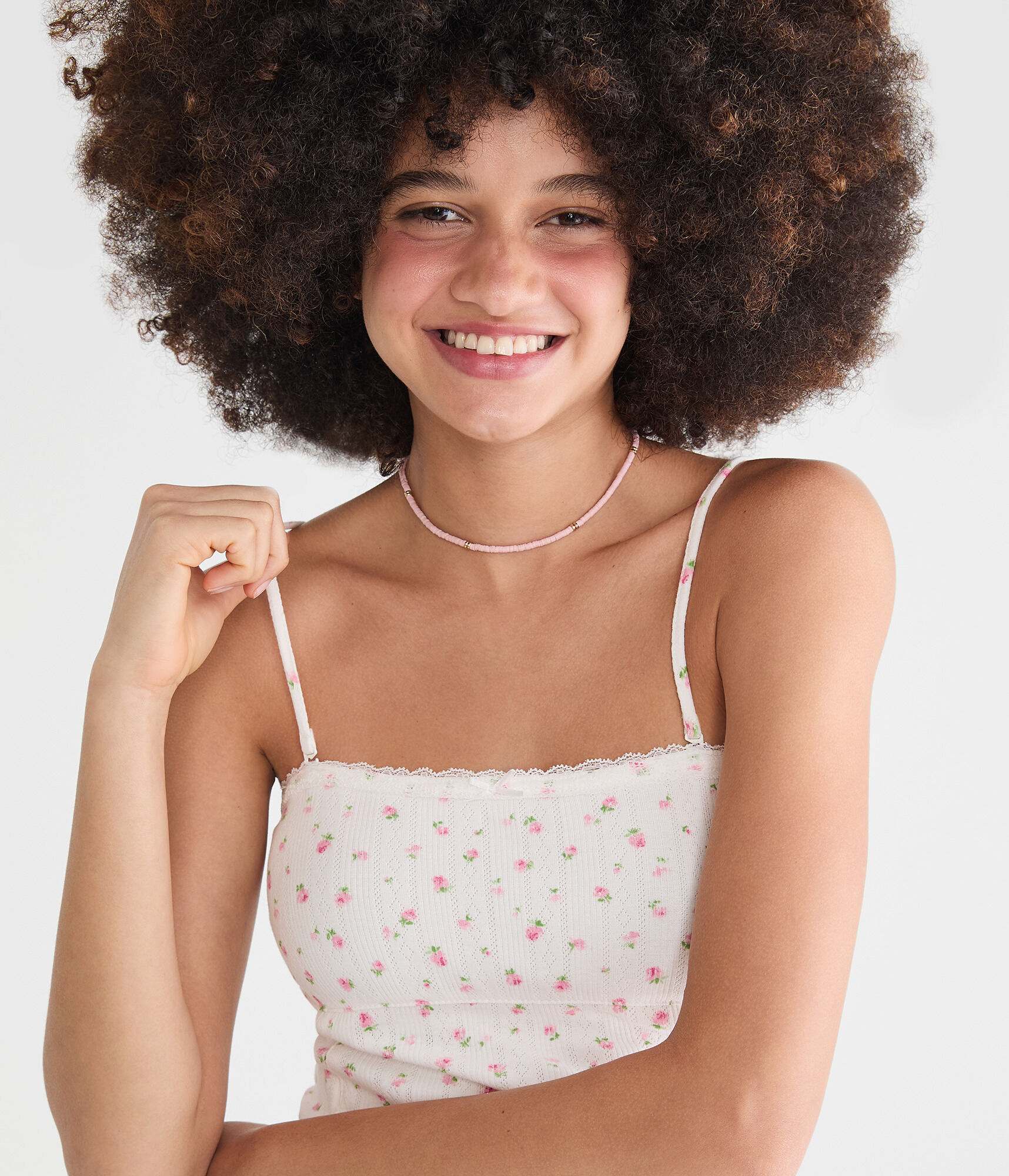 Floral Strapless Pointelle Drop-Waist Mini Dress