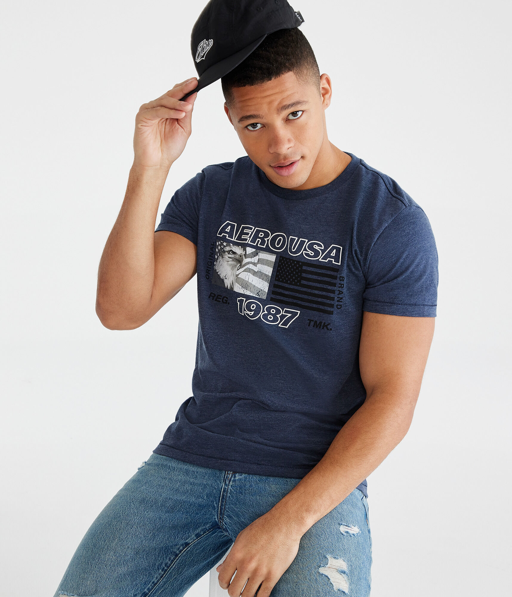 Aero USA Americana Flag Graphic Tee