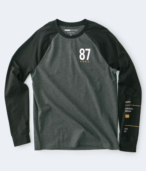 Long Sleeve 87 Aero Raglan Stretch Graphic Tee Long Sleeve 87 Aero Raglan Stretch Graphic Tee
