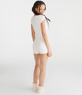 Printed Pointelle Sleep Romper