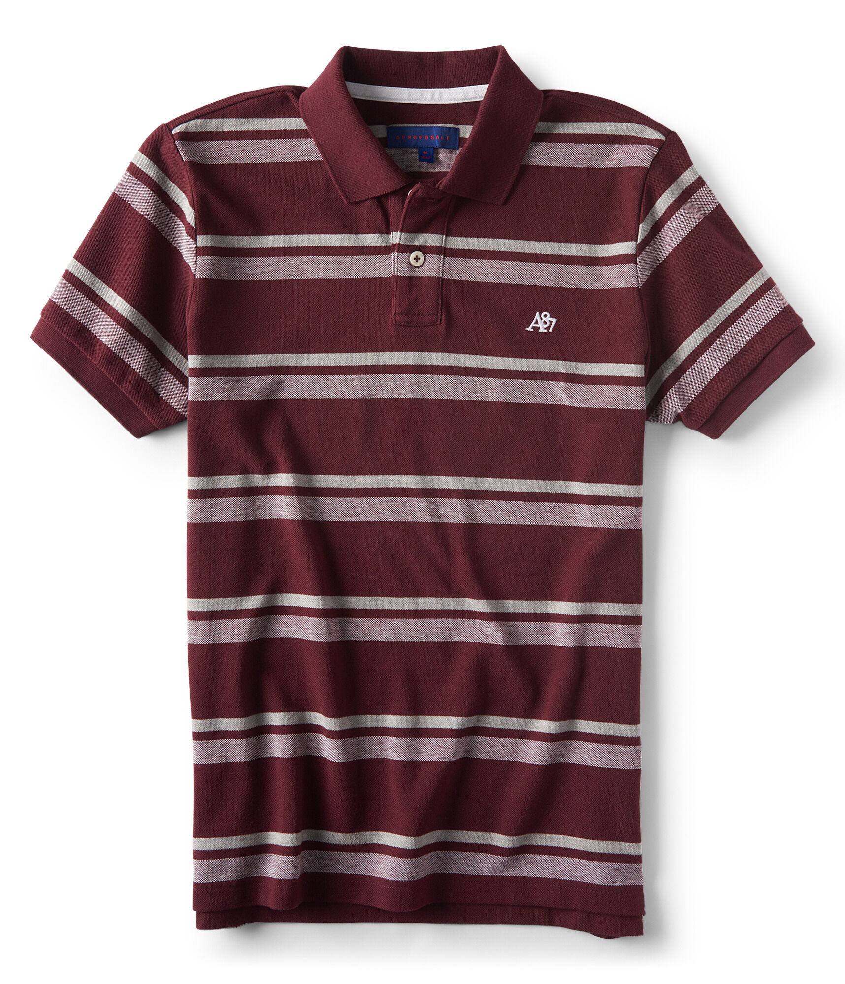 A87 Striped Piqu&eacute; Polo