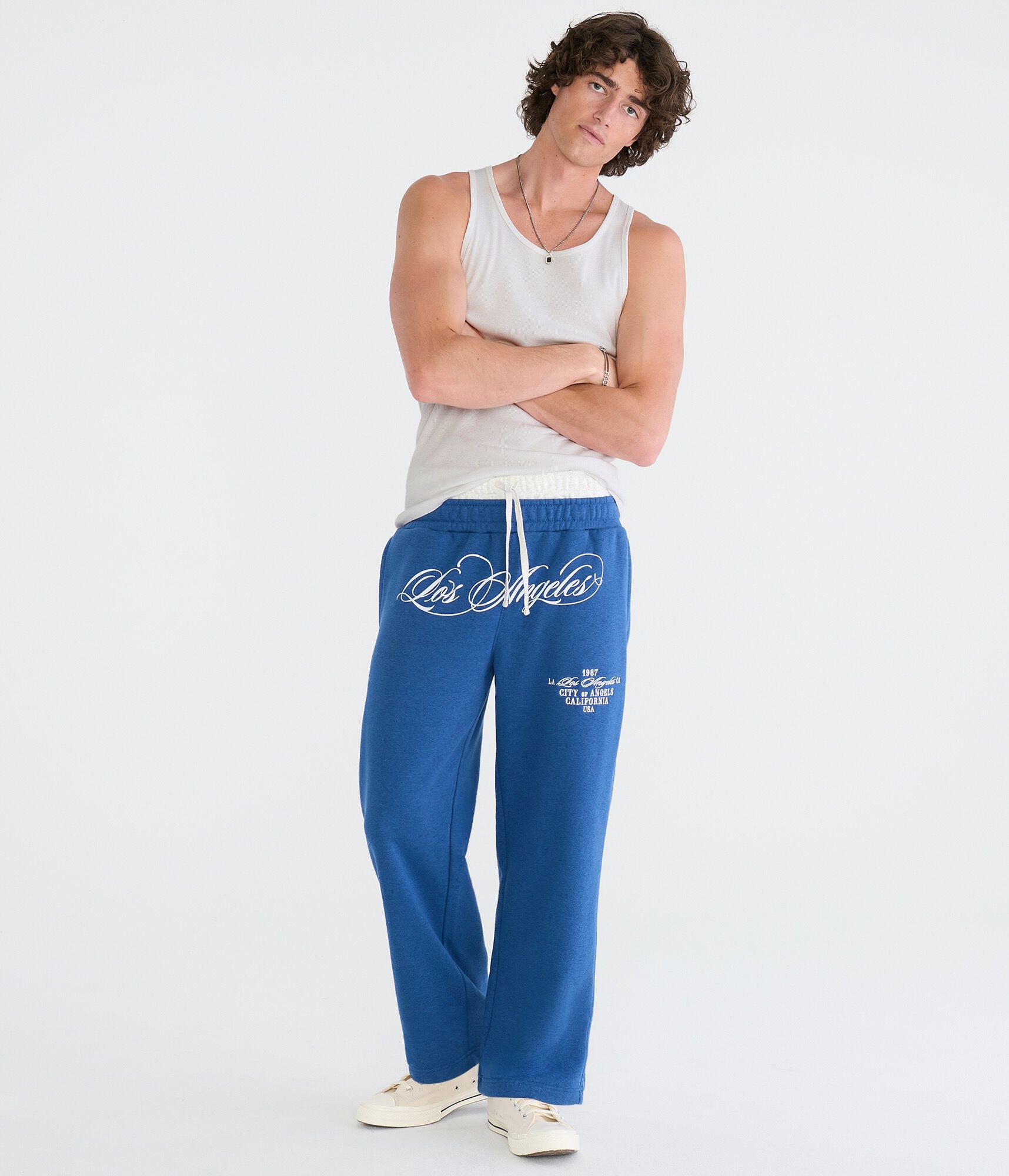 Cloud Soft Los Angeles Layered Waistband Baggy Sweatpants