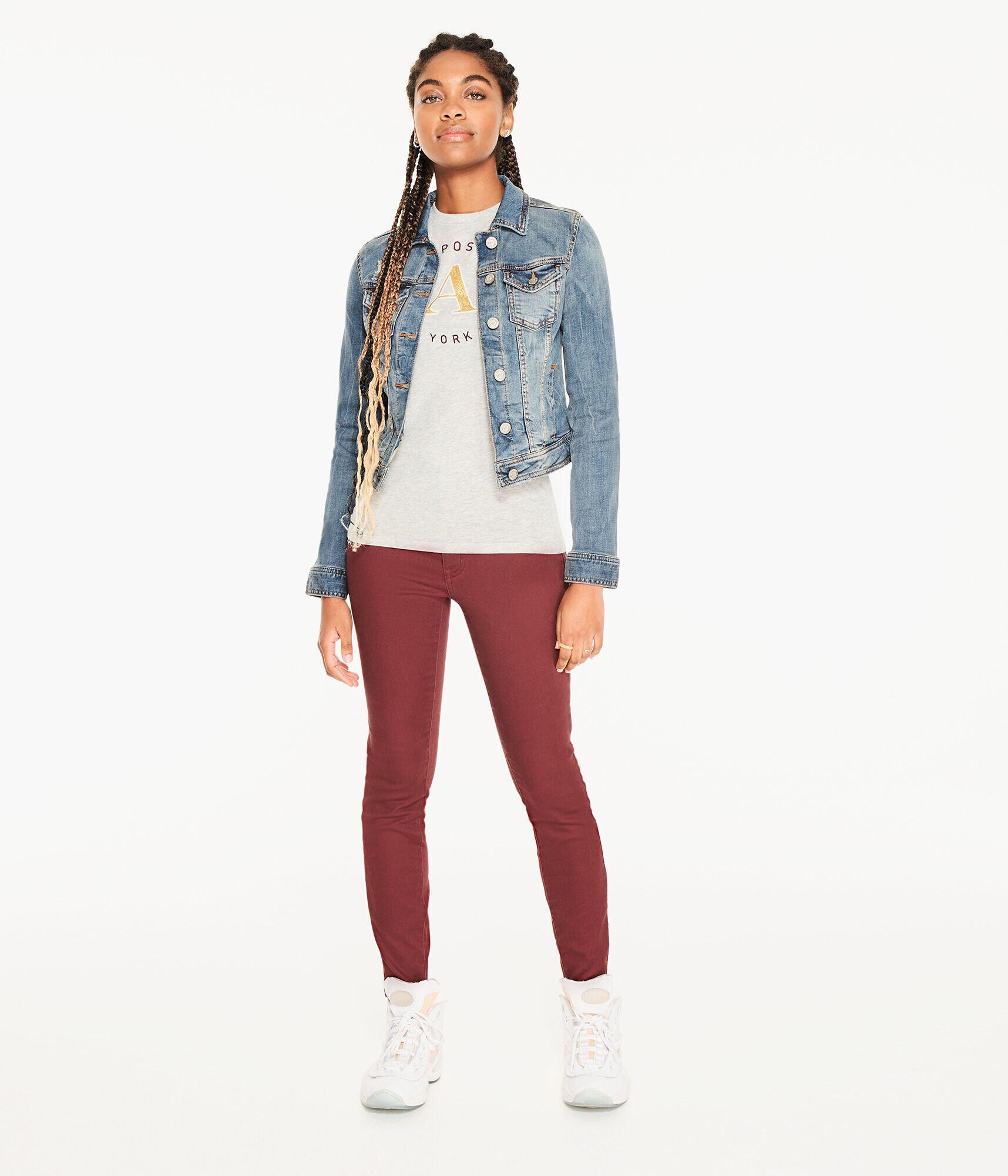 Aeropostale 1987 Circle Glitter Graphic Tee