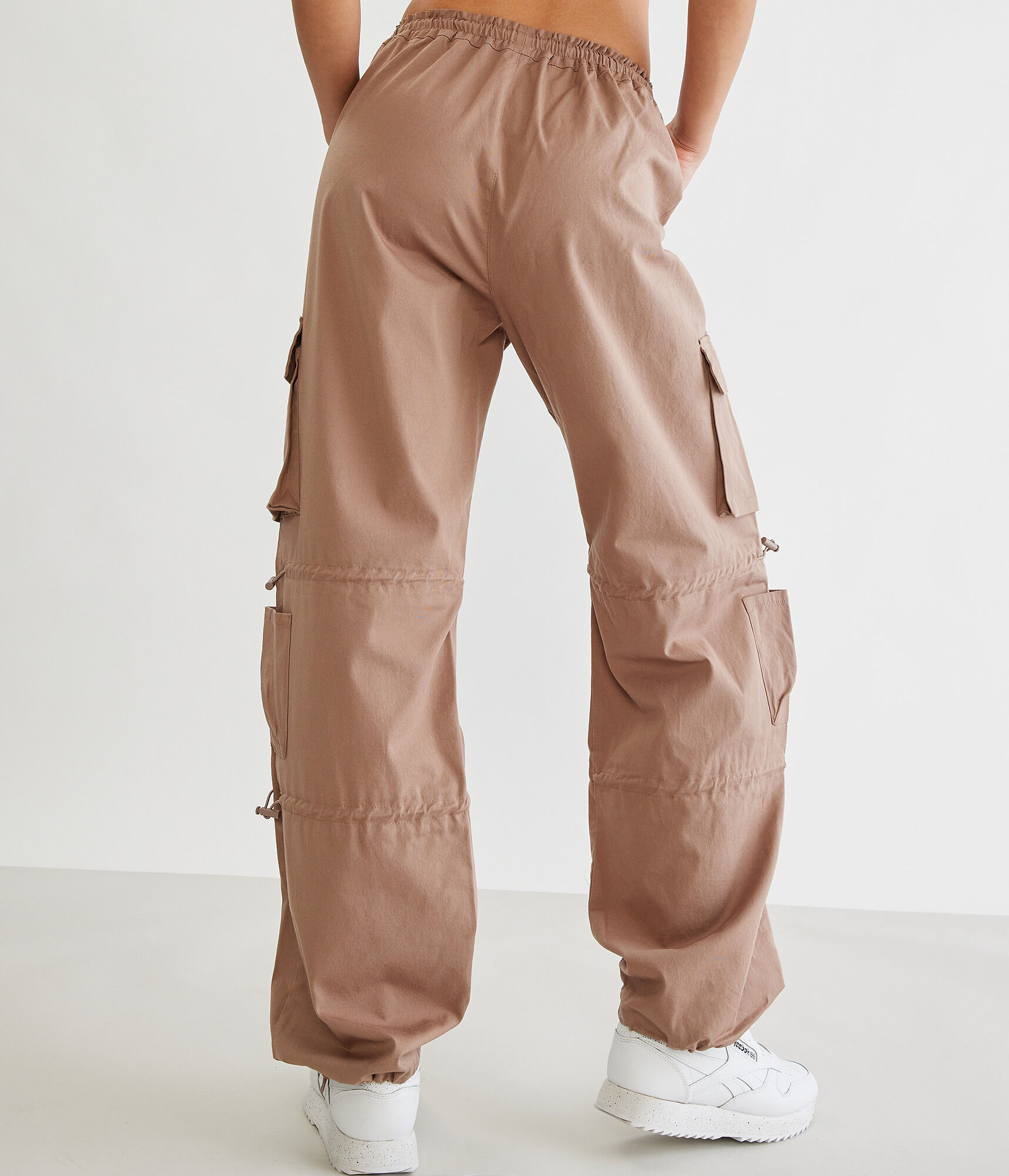 Low-Rise Parachute Baggy Cargo Joggers