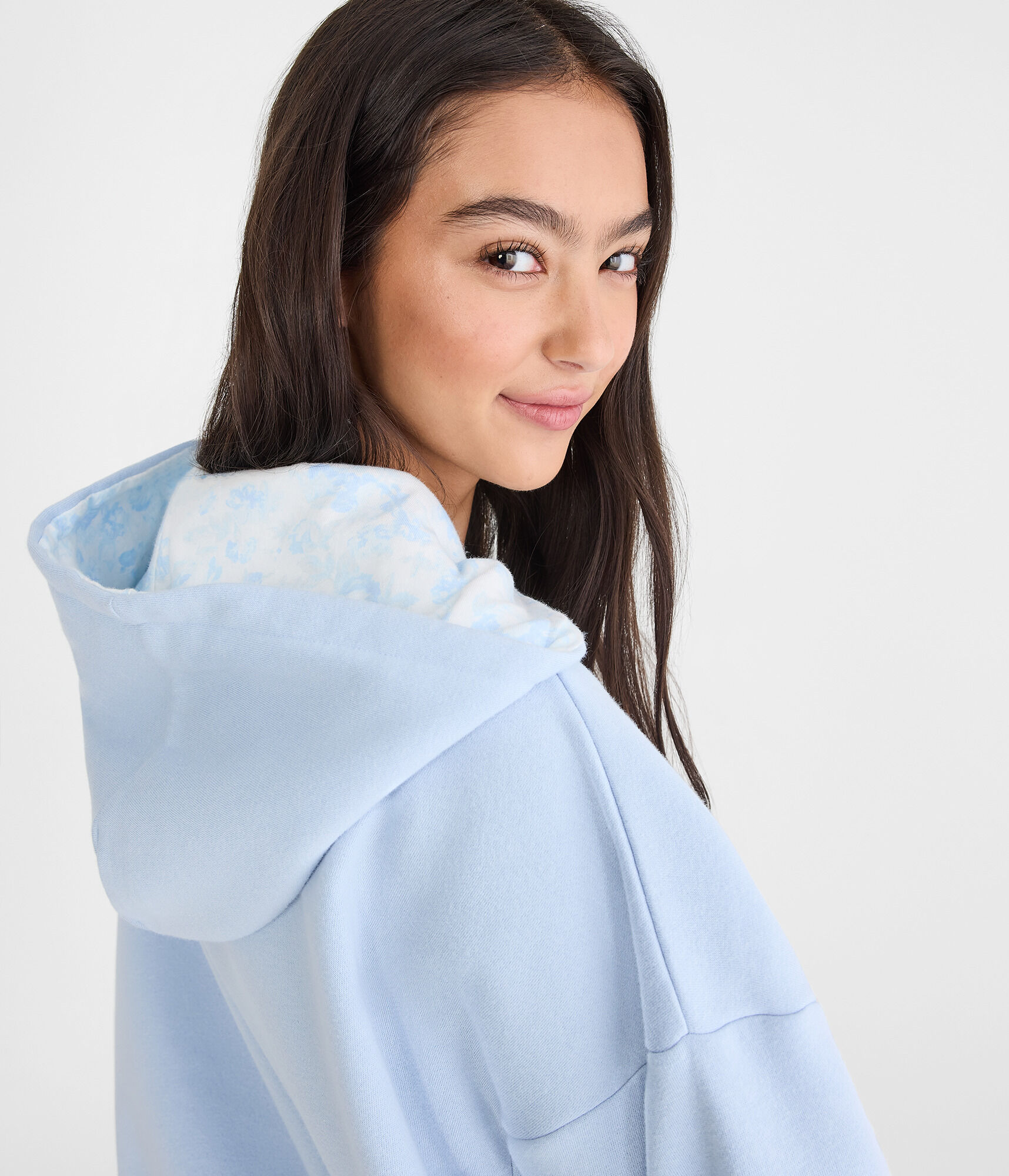 Cloud Soft Floral Oversized Pullover Hoodie
