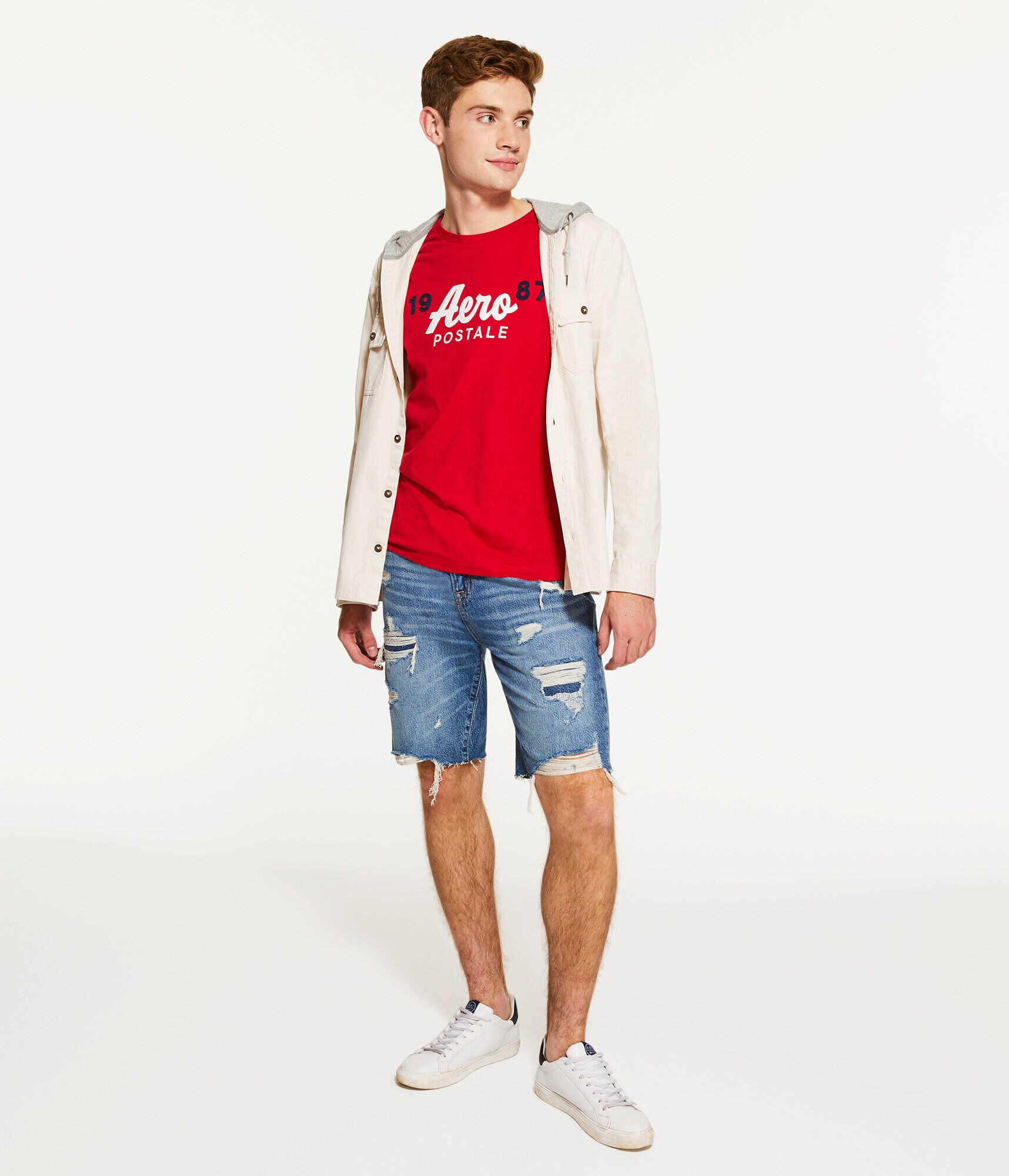 Aeropostale 1987 Logo Appliqu&eacute; Graphic Tee