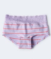 Thin Stripe Lace-Trim Boyshort