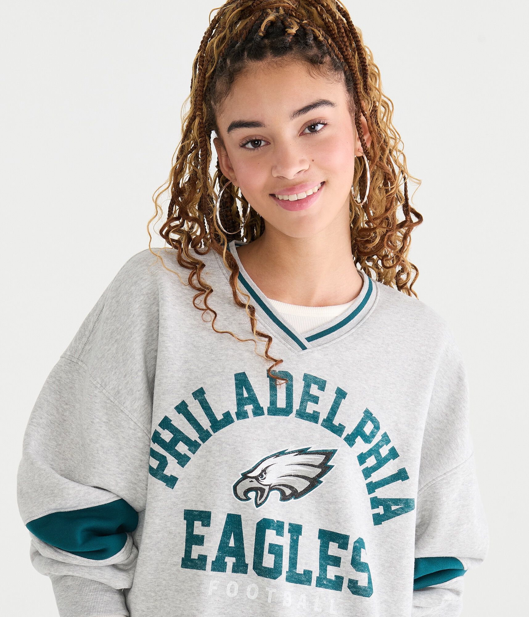 Philadelphia Eagles V-Neck Sweatshirt