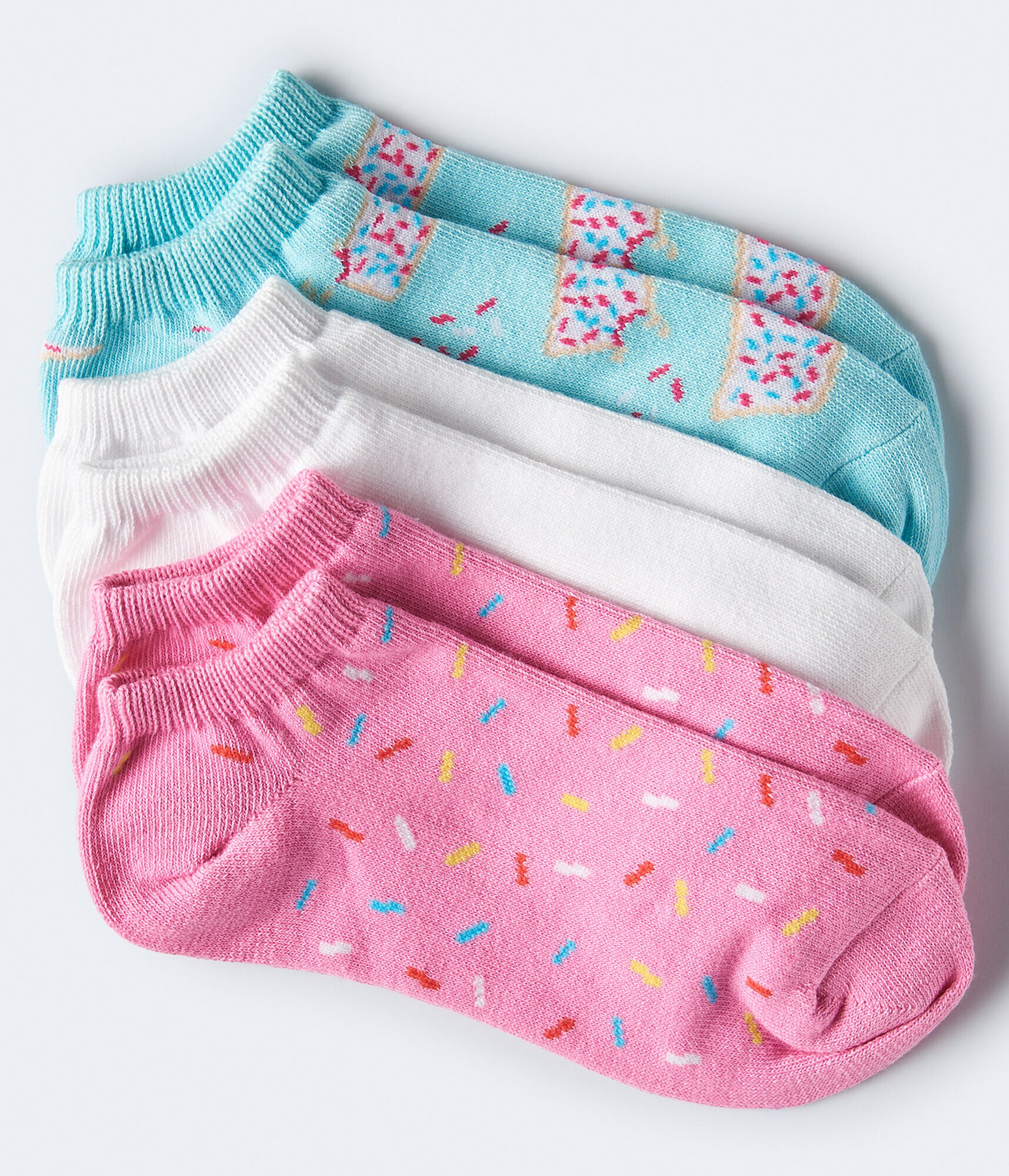 3-Pack Pastry, Sprinkles &amp; Solid Ankle Socks