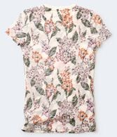 Aero Heathered Floral Appliqué Graphic Tee