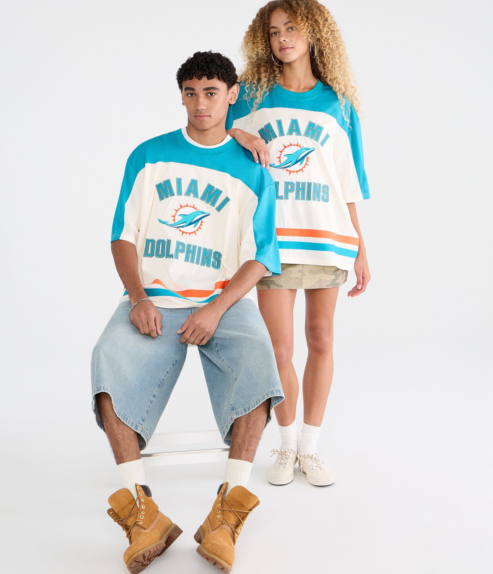 Miami Dolphins Colorblock Mesh Top