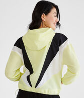 Colorblock Hooded Windbreaker Jacket